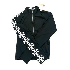 Tory Burch Logo Zip Top💚NWT💚